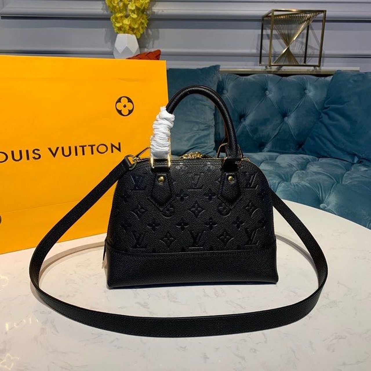 Louis Vuitton Neo Alma BB Monogram Empreinte Canvas Black For Women, Women’s Handbags, Shoulder And Crossbody Bags 9.8in/25cm