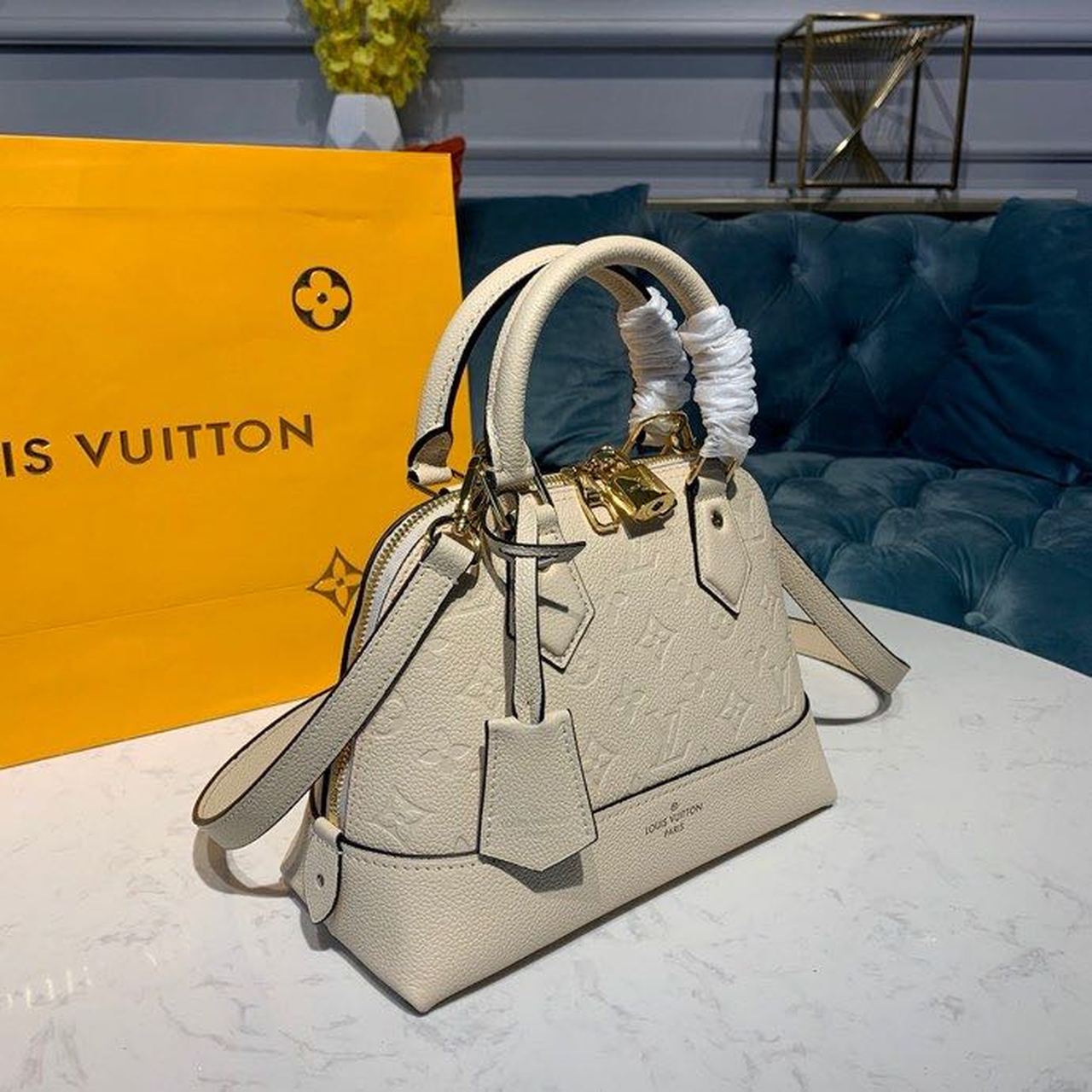 Louis Vuitton Neo Alma BB Monogram Empreinte Creme For Women, Women’s Handbags, Shoulder And Crossbody Bags 9.8in/25cm