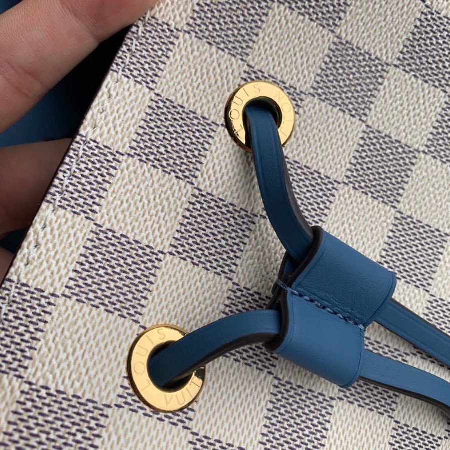 Louis Vuitton NeoNoe MM Bucket Bag Damier Azur Canvas Bleuet Blue For Women, Women’s Handbags, Shoulder And Crossbody Bags 10.2in/26cm