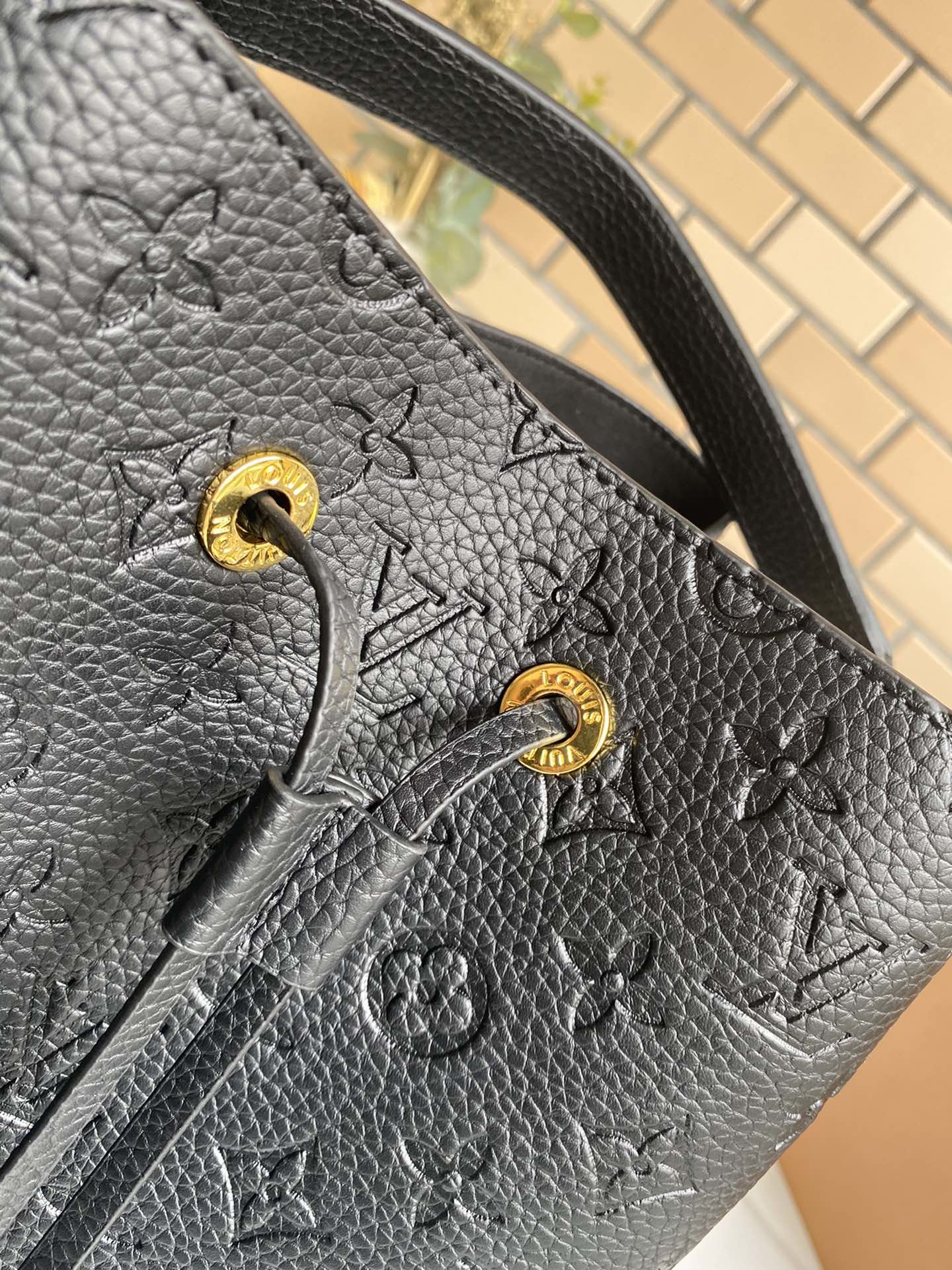 Louis Vuitton NeoNoe MM Bucket Bag Monogram Empreinte Black For Women, Women’s Handbags, Shoulder Bags 10.2in/26cm