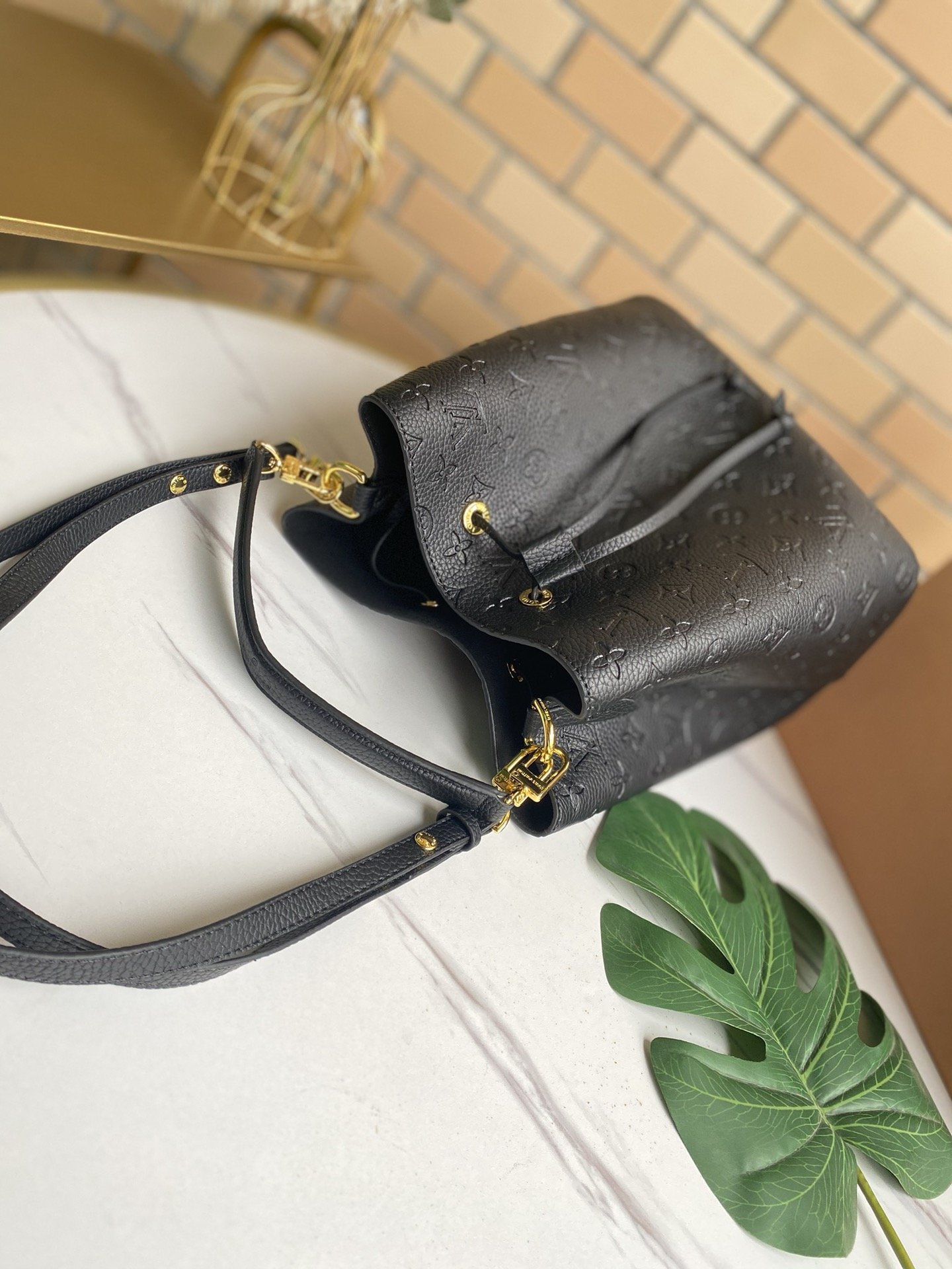 Louis Vuitton NeoNoe MM Bucket Bag Monogram Empreinte Black For Women, Women’s Handbags, Shoulder Bags 10.2in/26cm