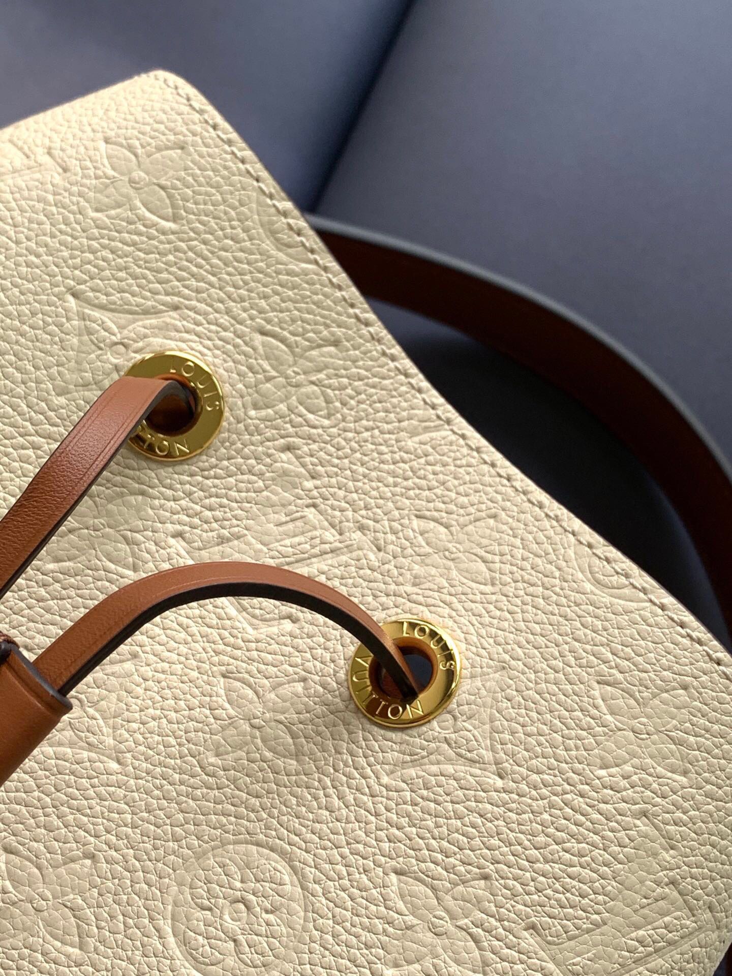 Louis Vuitton NeoNoe MM Bucket Bag Monogram Empreinte Creme For Women, Women’s Bags, Shoulder Bags 10.2in/26cm
