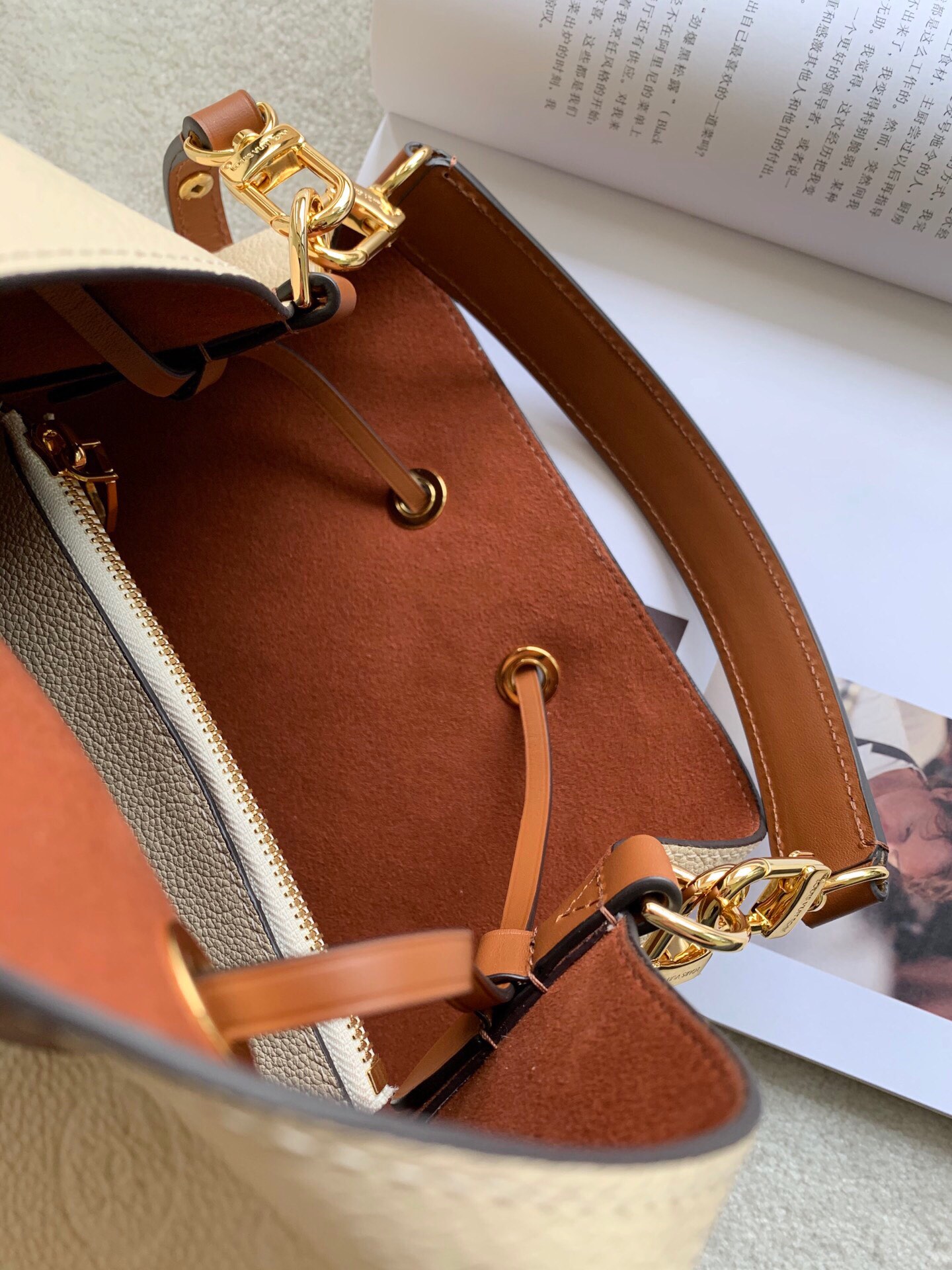 Louis Vuitton NeoNoe MM Bucket Bag Monogram Empreinte Creme For Women, Women’s Bags, Shoulder Bags 10.2in/26cm