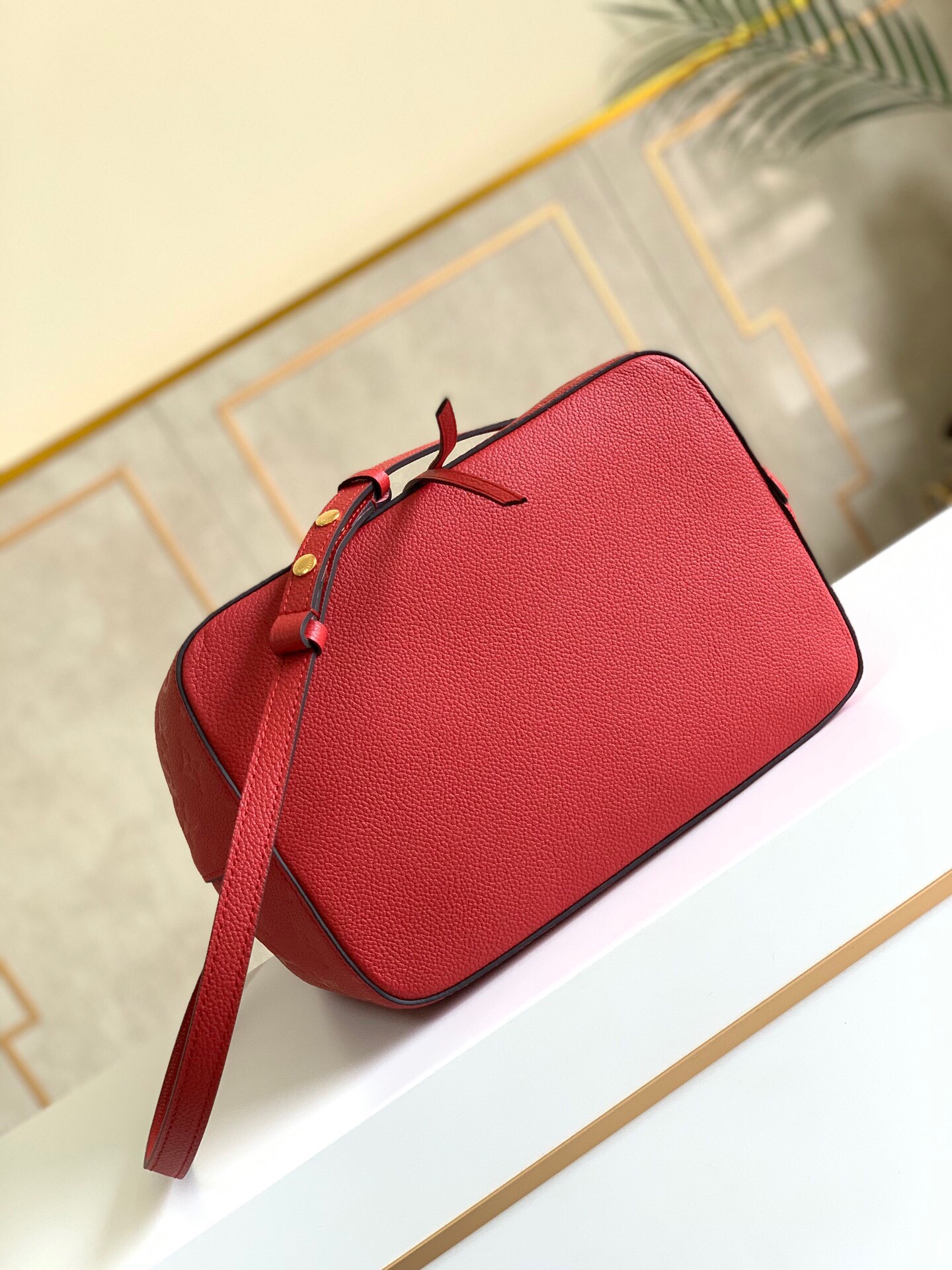 Louis Vuitton NeoNoe MM Bucket Bag Monogram Empreinte Red For Women, Women’s Bags, Shoulder Bags 10.2in/26cm LV