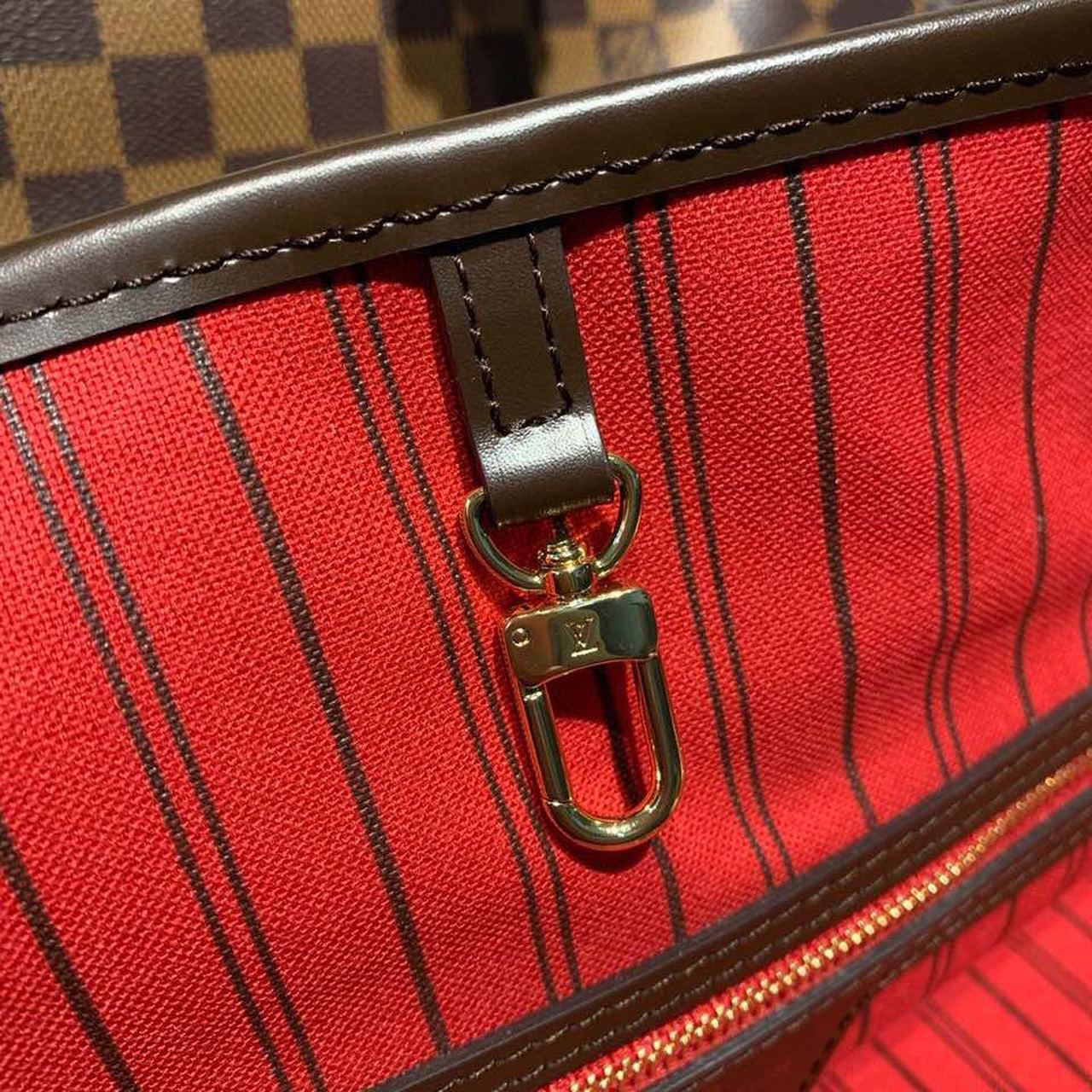 Louis Vuitton Neverfull GM Tote Bag Damier Ebene Canvas Cerise Red For Women, Women’s Handbags, Shoulder Bags 15.7in/40cm