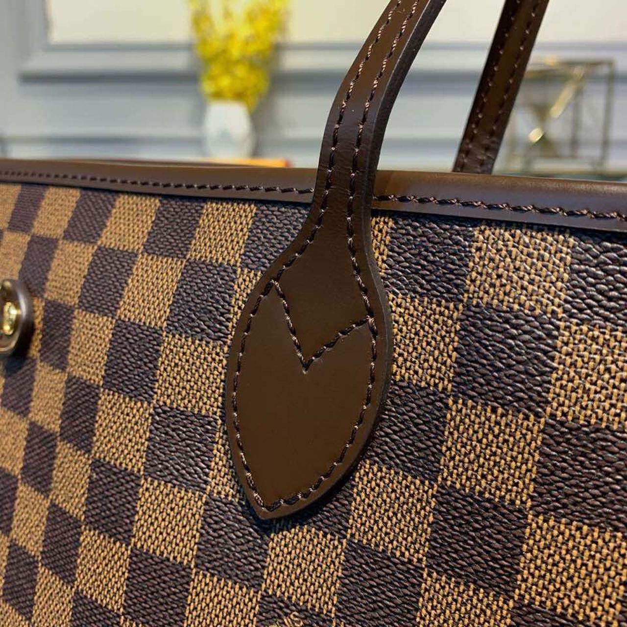 Louis Vuitton Neverfull GM Tote Bag Damier Ebene Canvas Cerise Red For Women, Women’s Handbags, Shoulder Bags 15.7in/40cm