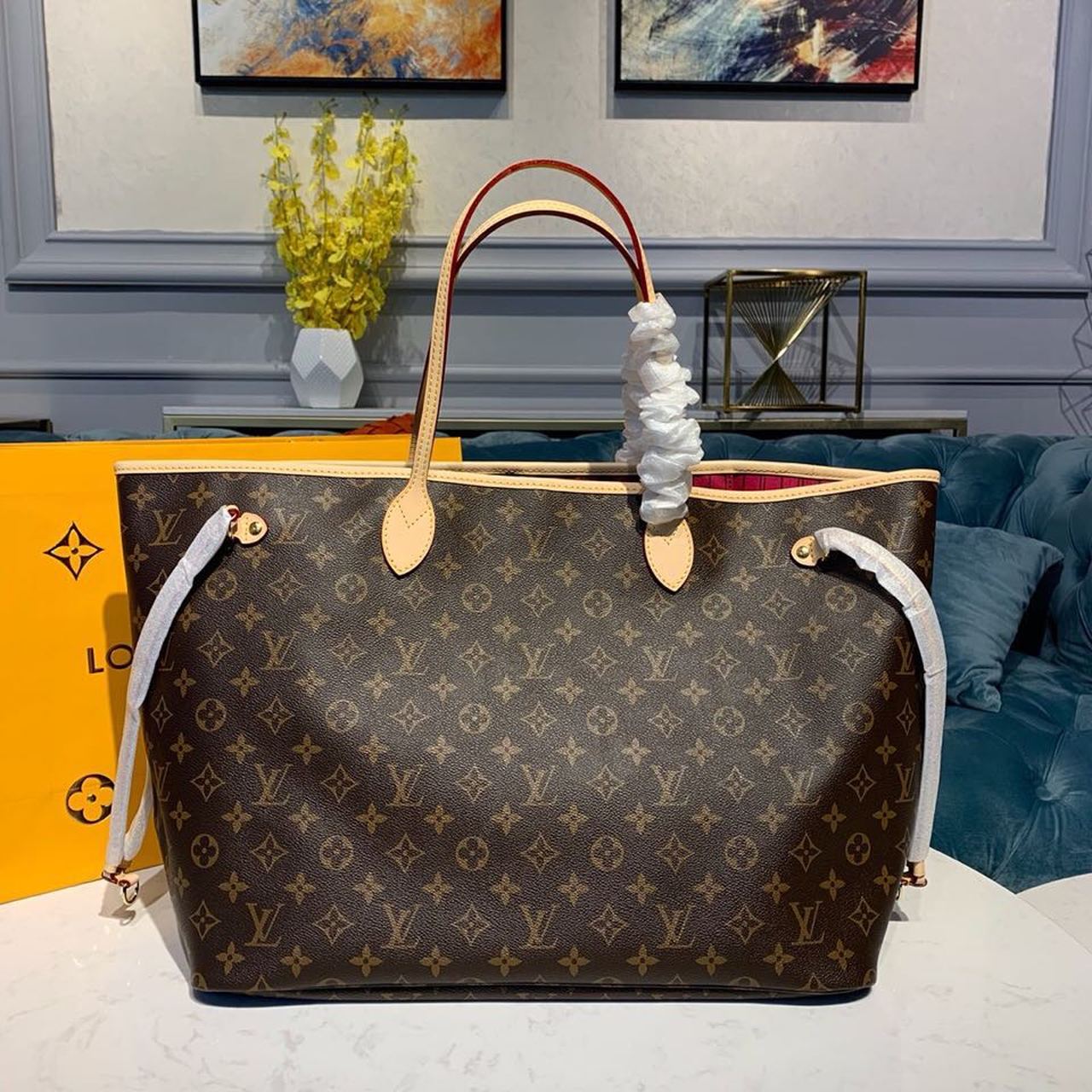 Louis Vuitton Neverfull GM Tote Bag Monogram Canvas Pivoine Pink For Women, Women’s Handbag, Shoulder Bags 15.7in/39cm