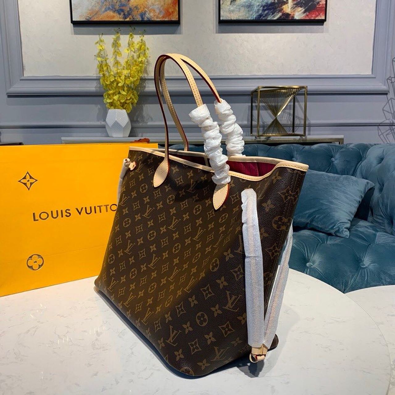 Louis Vuitton Neverfull GM Tote Bag Monogram Canvas Pivoine Pink For Women, Women’s Handbag, Shoulder Bags 15.7in/39cm