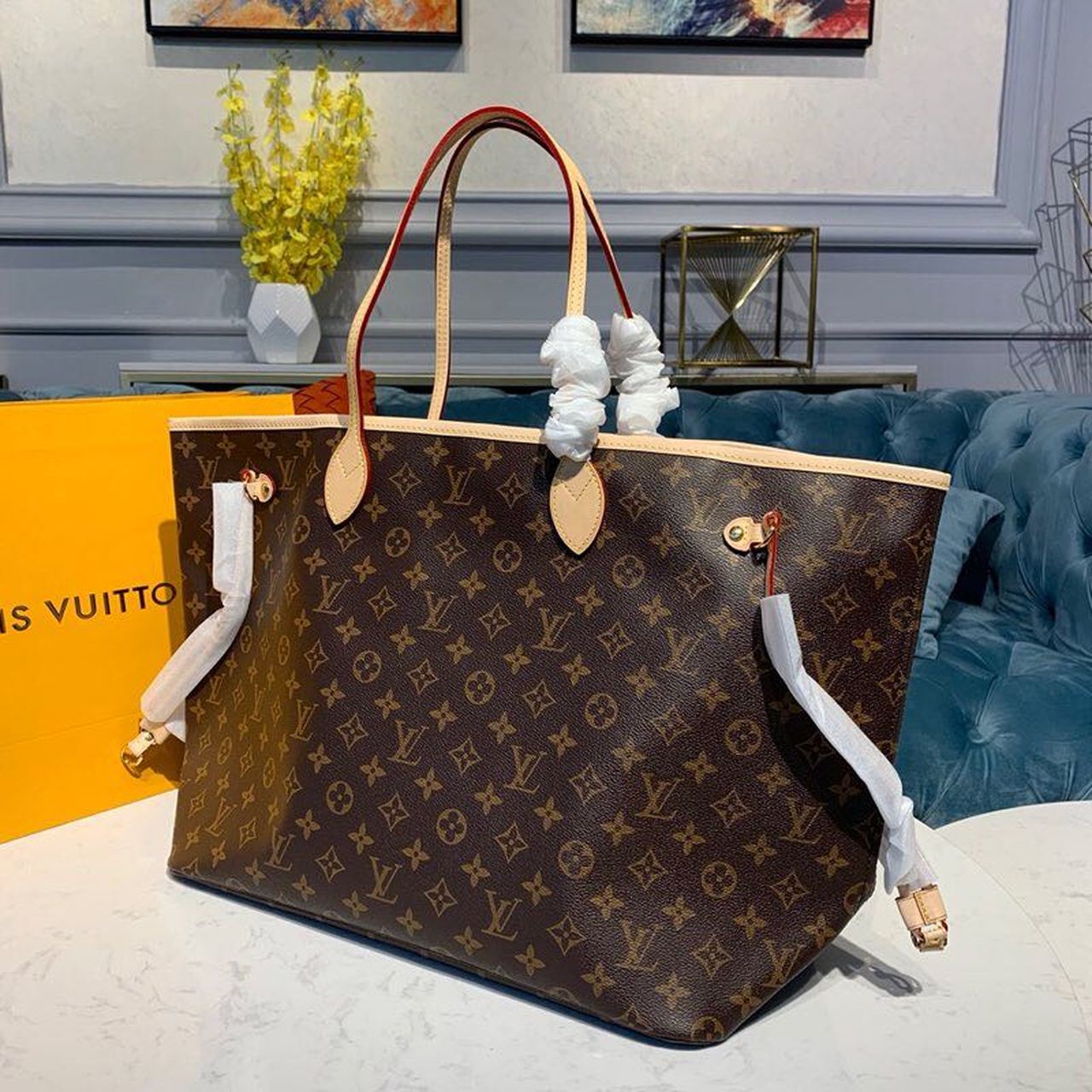 Louis Vuitton Neverfull GM Tote Bag Monogram Canvas Rose Ballerine Pink For Women, Women’s Handbags, Shoulder Bags 15.7in/39cm LV