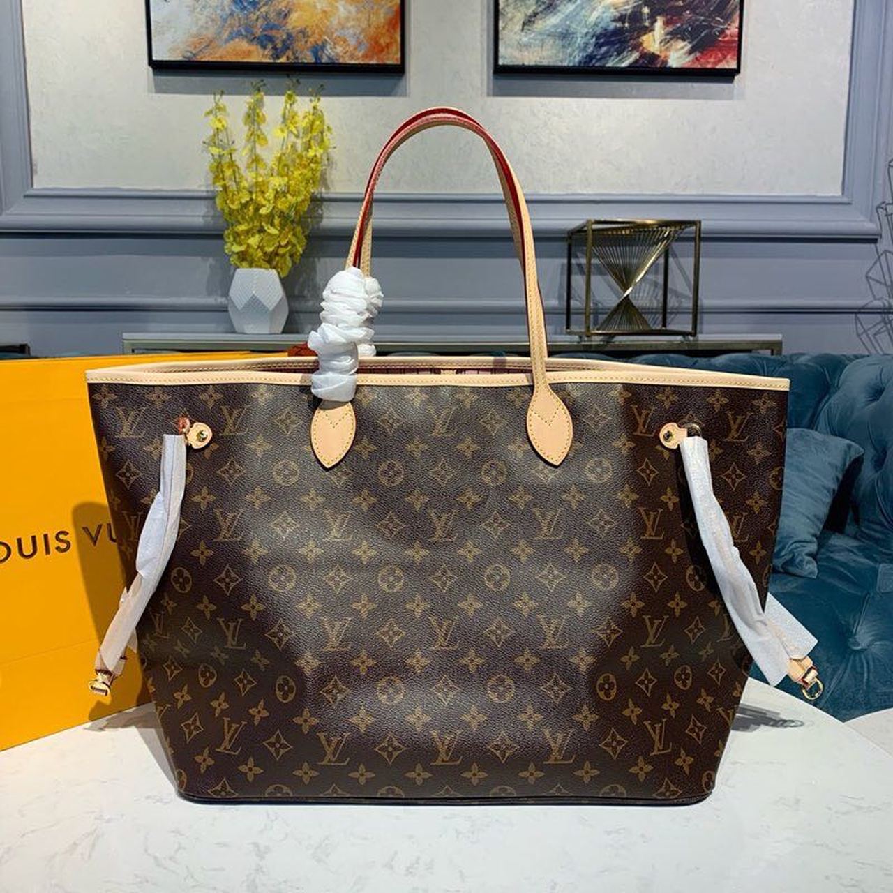 Louis Vuitton Neverfull GM Tote Bag Monogram Canvas Rose Ballerine Pink For Women, Women’s Handbags, Shoulder Bags 15.7in/39cm LV