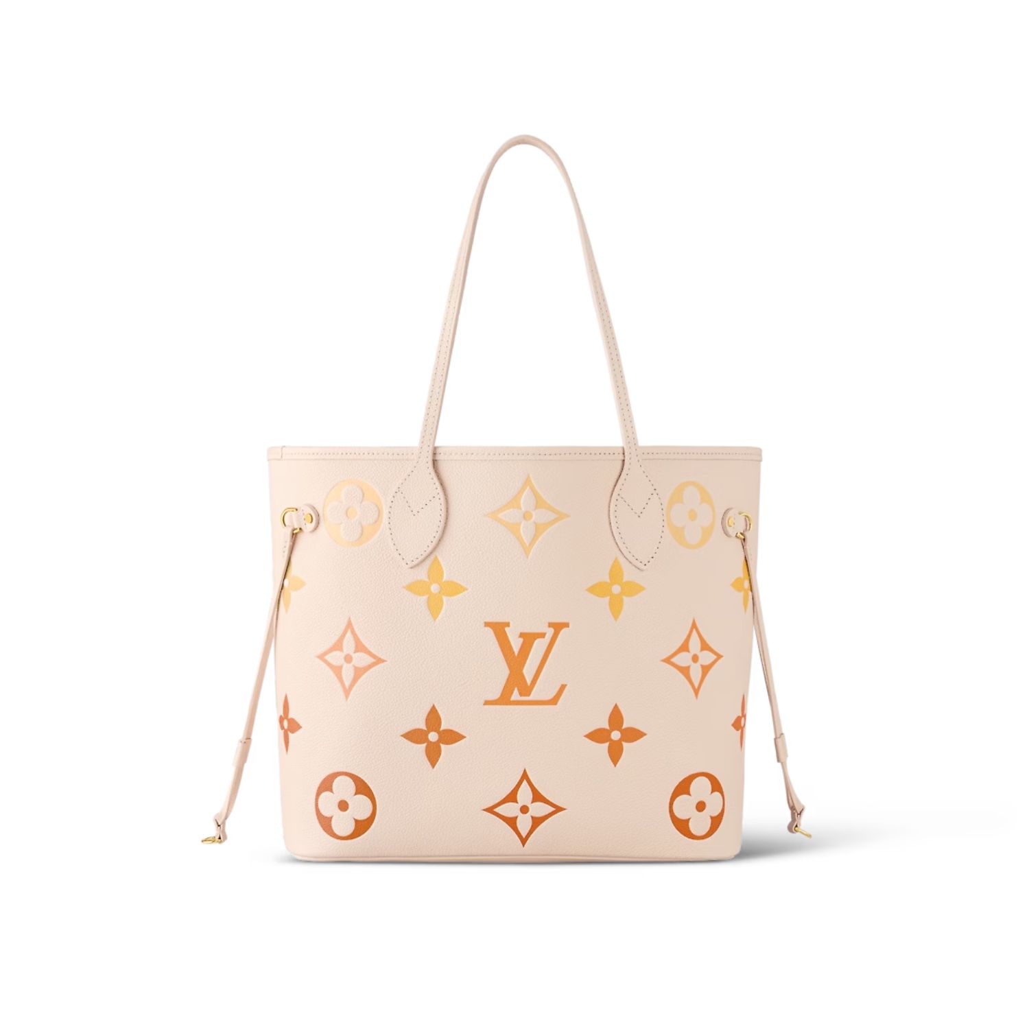 Louis Vuitton Neverfull MM Beige Bag For Women- 12.2 Inches/ 30.9 Cm
