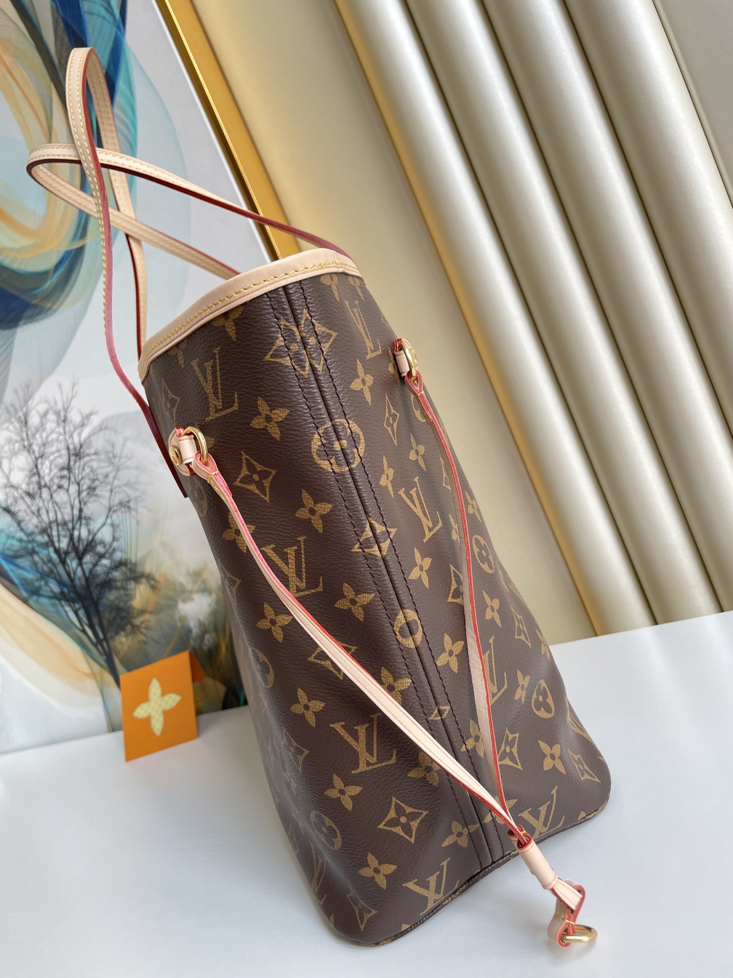 Louis Vuitton Neverfull MM Monogram Canvas Red For Women, Women’s Handbags, Shoulder Bags 12.6in/31cm