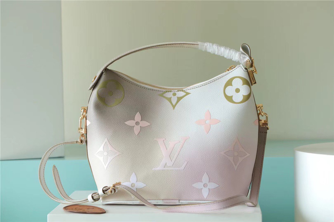 Louis Vuitton Neverfull MM Monogram Canvas Sunset Kaki For Women, Women’s Handbags, Shoulder and Crossbody Bags 9.4in/24cm