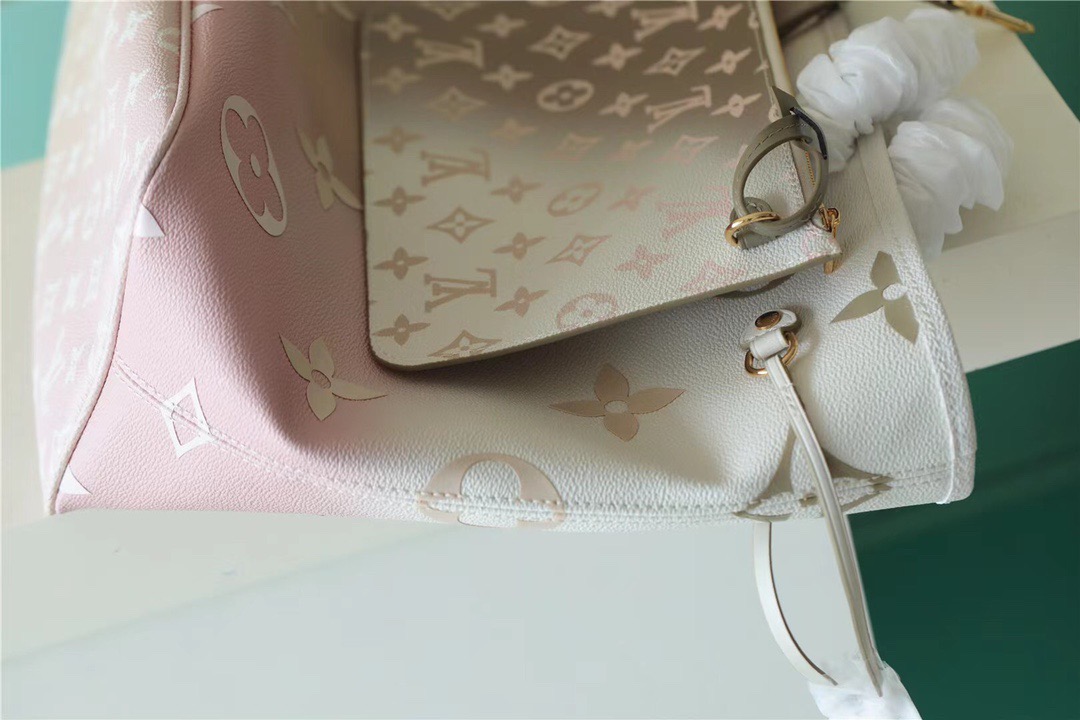 Louis Vuitton Neverfull MM Monogram Canvas Sunset Khaki For Women, Women’s Handbags, Shoulder and Crossbody Bags 12.2in/31cm