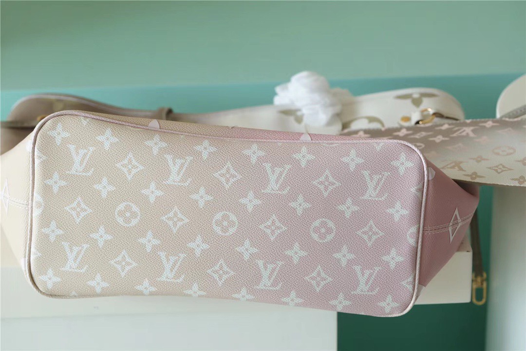 Louis Vuitton Neverfull MM Monogram Canvas Sunset Khaki For Women, Women’s Handbags, Shoulder and Crossbody Bags 12.2in/31cm