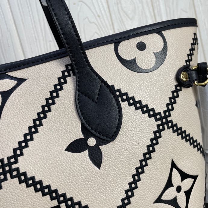 Louis Vuitton Neverfull MM Monogram Empreinte Beige For Women, Women’s Handbags, Tote Bags 12.2in/31cm