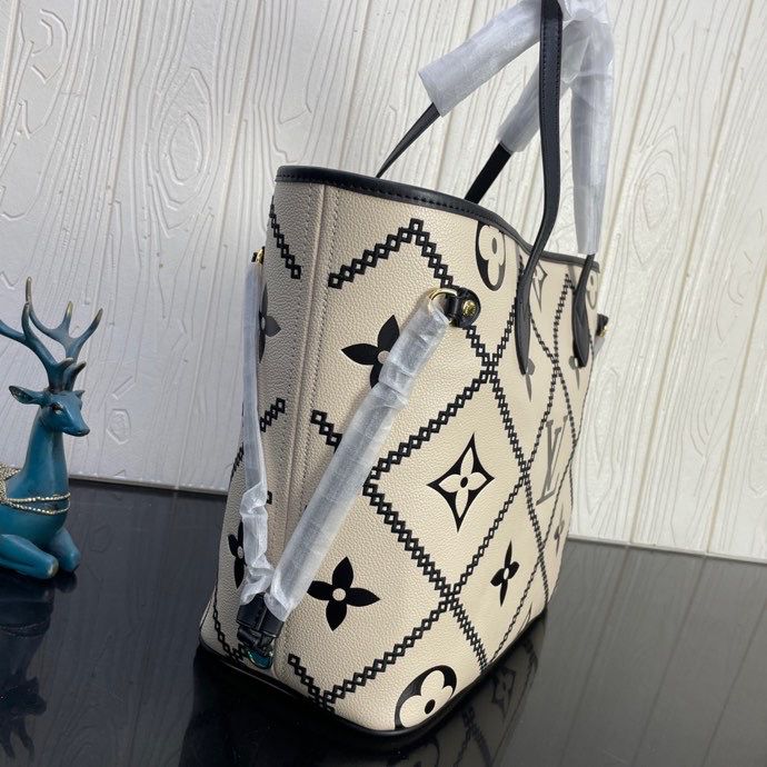 Louis Vuitton Neverfull MM Monogram Empreinte Beige For Women, Women’s Handbags, Tote Bags 12.2in/31cm