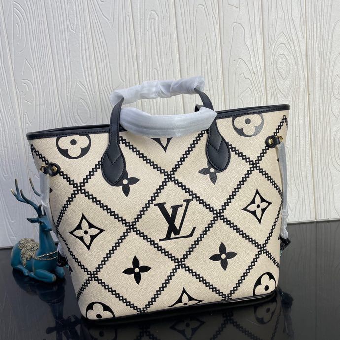 Louis Vuitton Neverfull MM Monogram Empreinte Beige For Women, Women’s Handbags, Tote Bags 12.2in/31cm