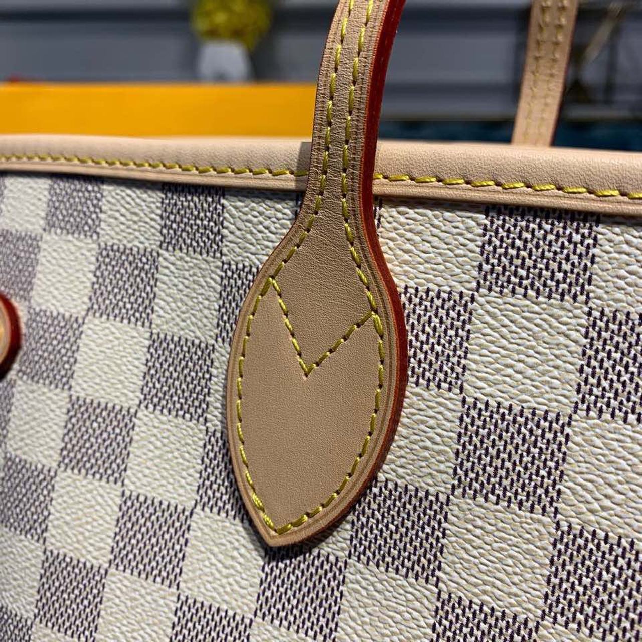 Louis Vuitton Neverfull MM Tote Bag Damier Azur Canvas For Women, Women’s Handbags, Shoulder Bags 12.2in/31cm