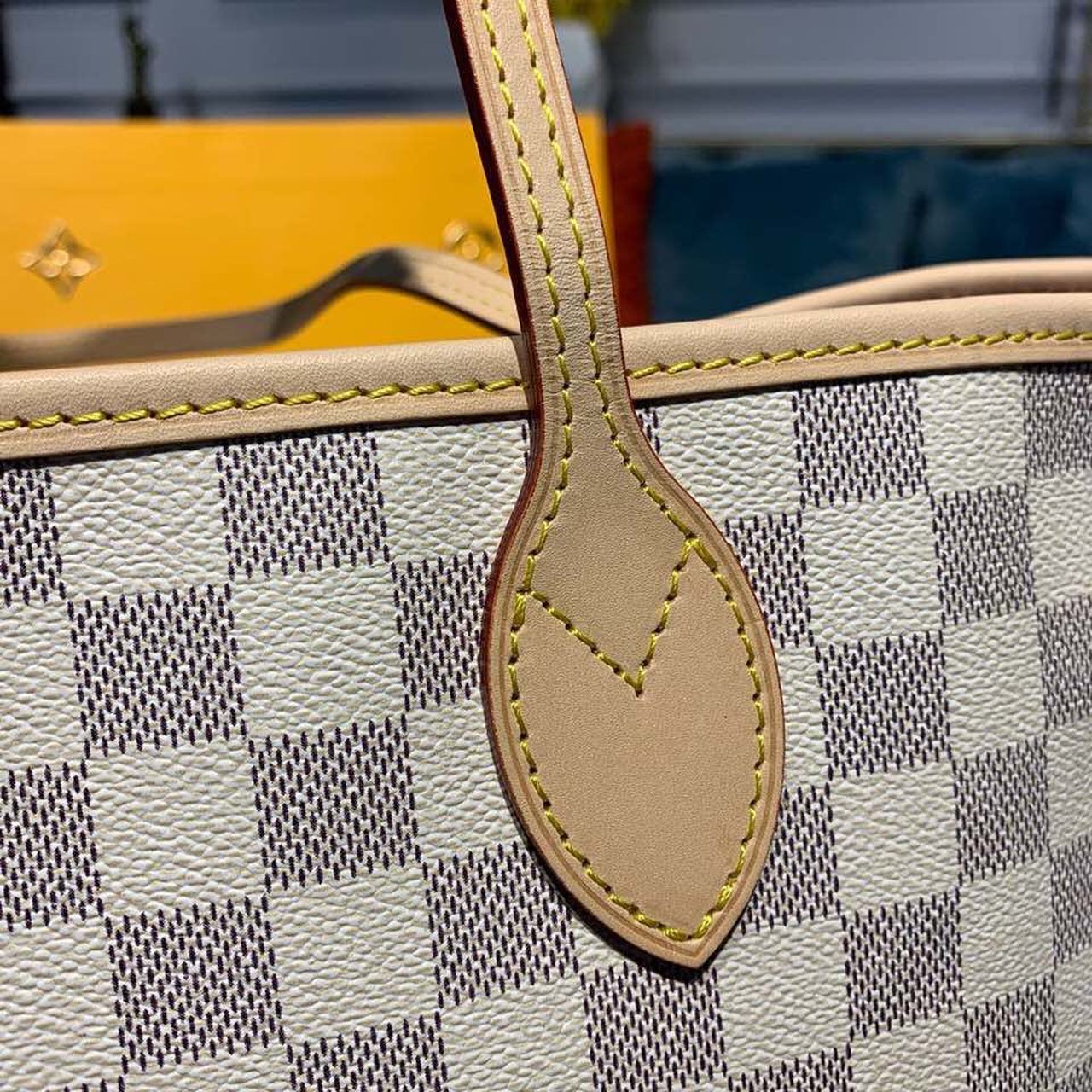 Louis Vuitton Neverfull MM Tote Bag Damier Azur Canvas Rose Ballerine Pink For Women, Women’s Bags, Shoulder Bags 12.2in/31cm