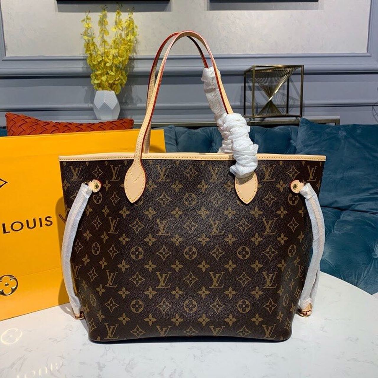 Louis Vuitton Neverfull MM Tote Bag Monogram Canvas Cerise Red For Women, Women’s Handbags, Shoulder Bags 12.2in/31cm