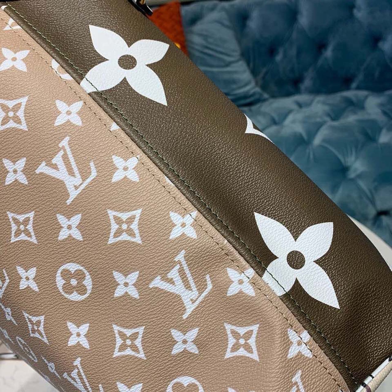 Louis Vuitton Neverfull MM Tote Bag Monogram Canvas Khaki/Beige For Women, Women’s Handbags, Shoulder Bags 12.2in/31cm