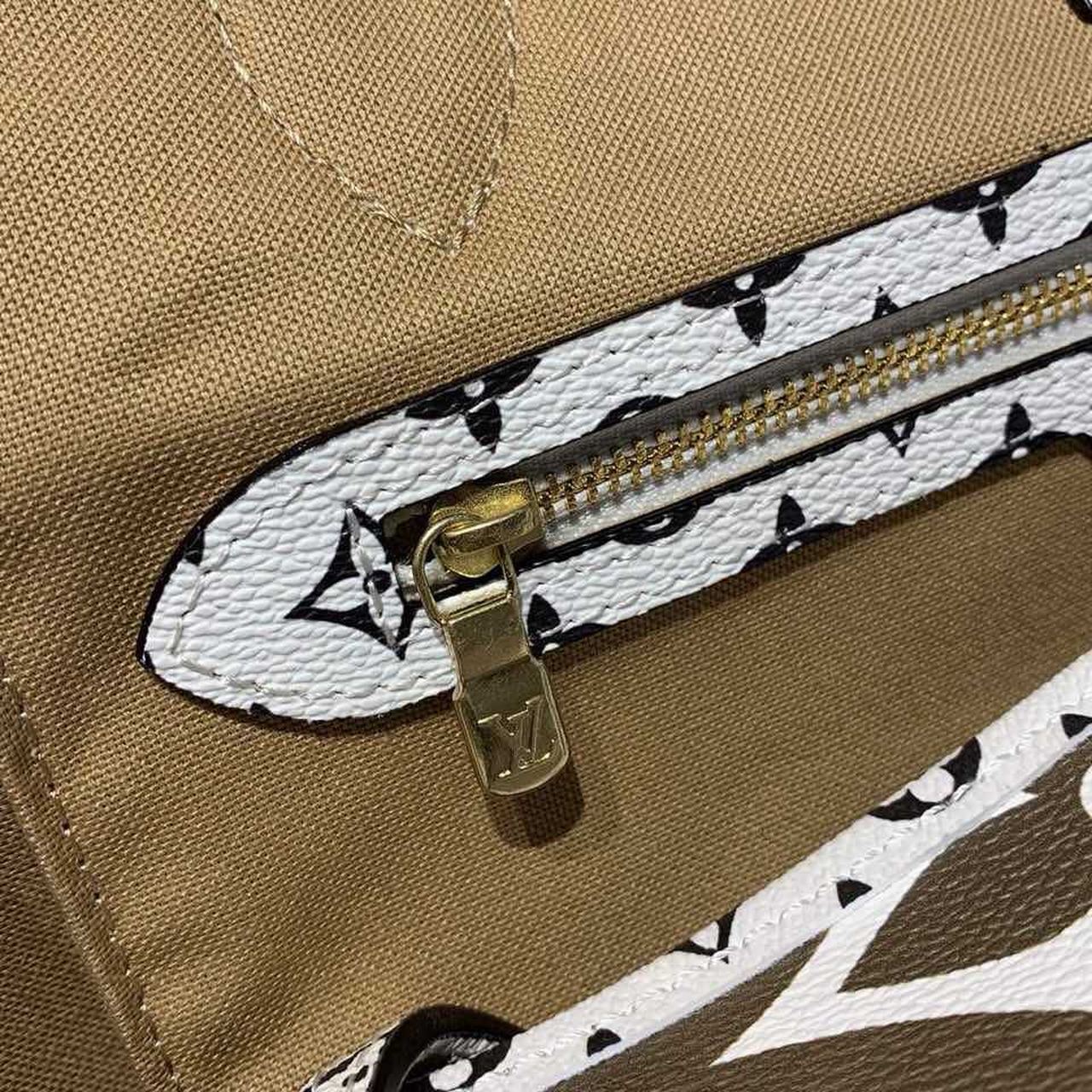 Louis Vuitton Neverfull MM Tote Bag Monogram Canvas Khaki/Beige For Women, Women’s Handbags, Shoulder Bags 12.2in/31cm