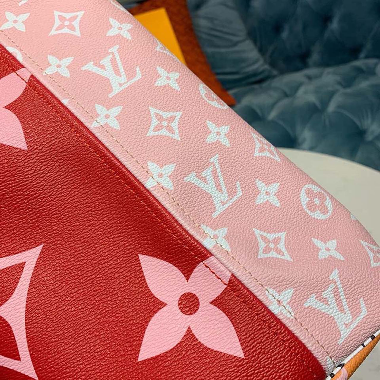 Louis Vuitton Neverfull MM Tote Bag Monogram Canvas Red/Pink For Women, Women’s Handbags, Shoulder Bags 12.2in/31cm