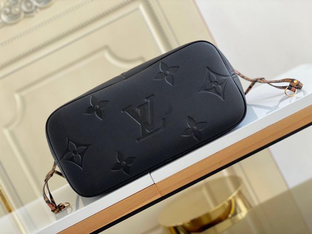 Louis Vuitton Neverfull MM Tote Bag Wild At Heart Monogram Empreinte Black For Women, Women’s Handbags, Shoulder Bags 12.2in/31cm