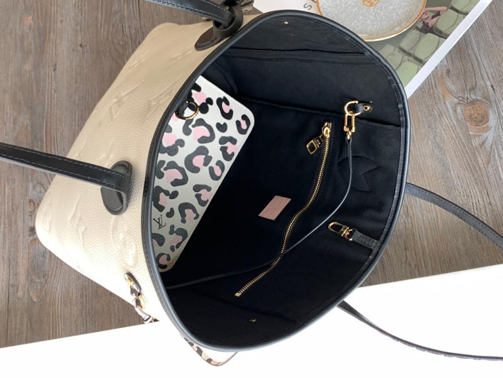 Louis Vuitton Neverfull MM Tote Bag Wild At Heart Monogram Empreinte Cream For Women, Women’s Handbags, Shoulder Bags 12.2in/31cm