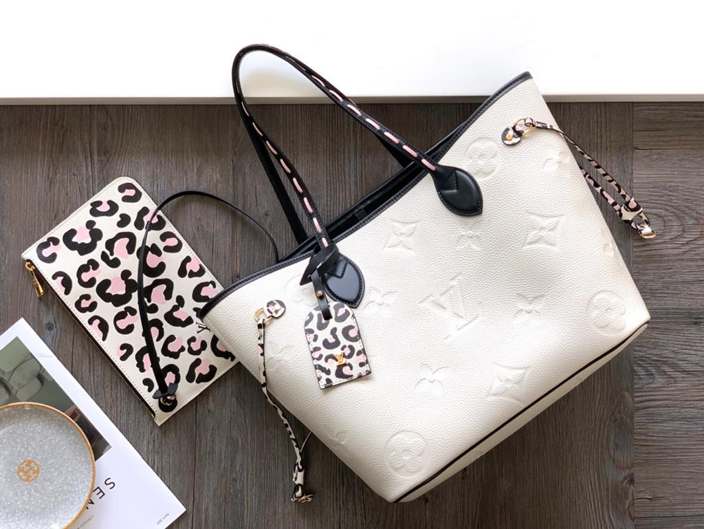 Louis Vuitton Neverfull MM Tote Bag Wild At Heart Monogram Empreinte Cream For Women, Women’s Handbags, Shoulder Bags 12.2in/31cm