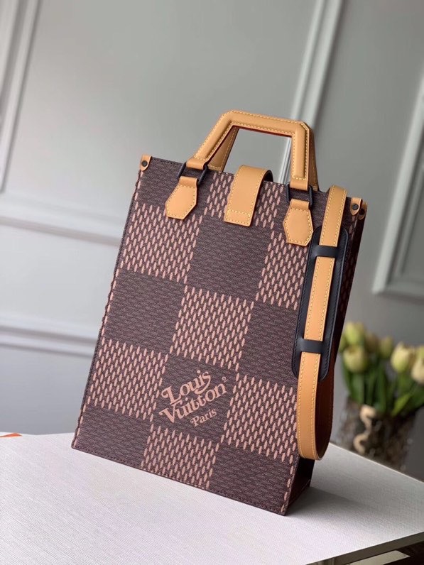 Louis Vuitton Nigo Mini Tote Bag Damier Ebene And Monogram Canvas For Women, Women’s Bags, Shoulder And Crossbody Bags 13.8in/35cm