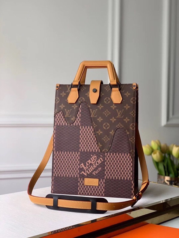 Louis Vuitton Nigo Mini Tote Bag Damier Ebene And Monogram Canvas For Women, Women’s Bags, Shoulder And Crossbody Bags 13.8in/35cm