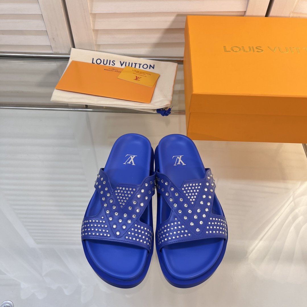 Louis Vuitton Oasis Mule LV Blue For Women