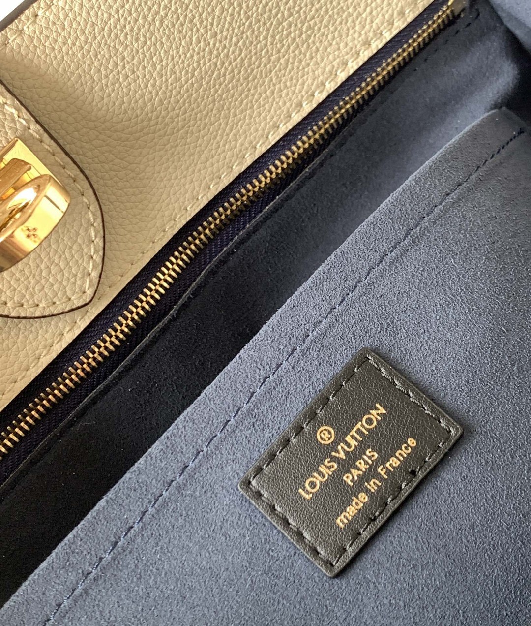 Louis Vuitton On My Side MM Tote Bag Monogram Canvas Navy Blue For Women, Women’s Handbags, Shoulder Bags 12in/31cm