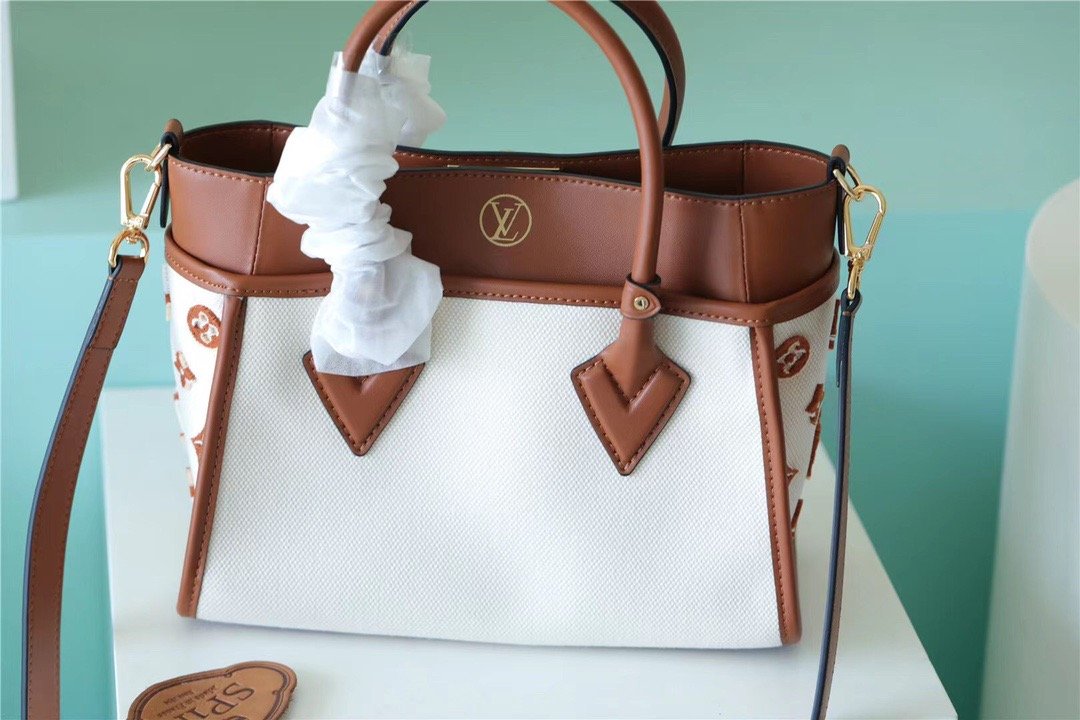 Louis Vuitton On My Side PM Bag Monogram Flower For Women 25cm/9.8 Inches Caramel Brown