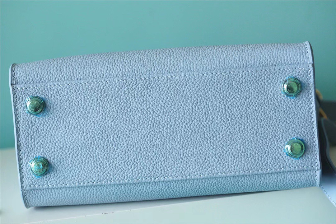 Louis Vuitton On My Side PM Mahina Bleu Nuage Blue For Women, Women’s Handbags, Shoulder And Crossbody Bags 25cm/9.8in
