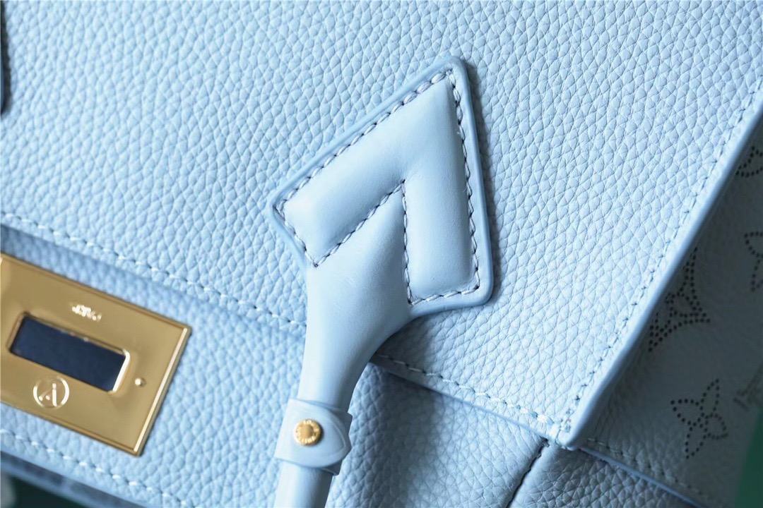 Louis Vuitton On My Side PM Mahina Bleu Nuage Blue For Women, Women’s Handbags, Shoulder And Crossbody Bags 25cm/9.8in
