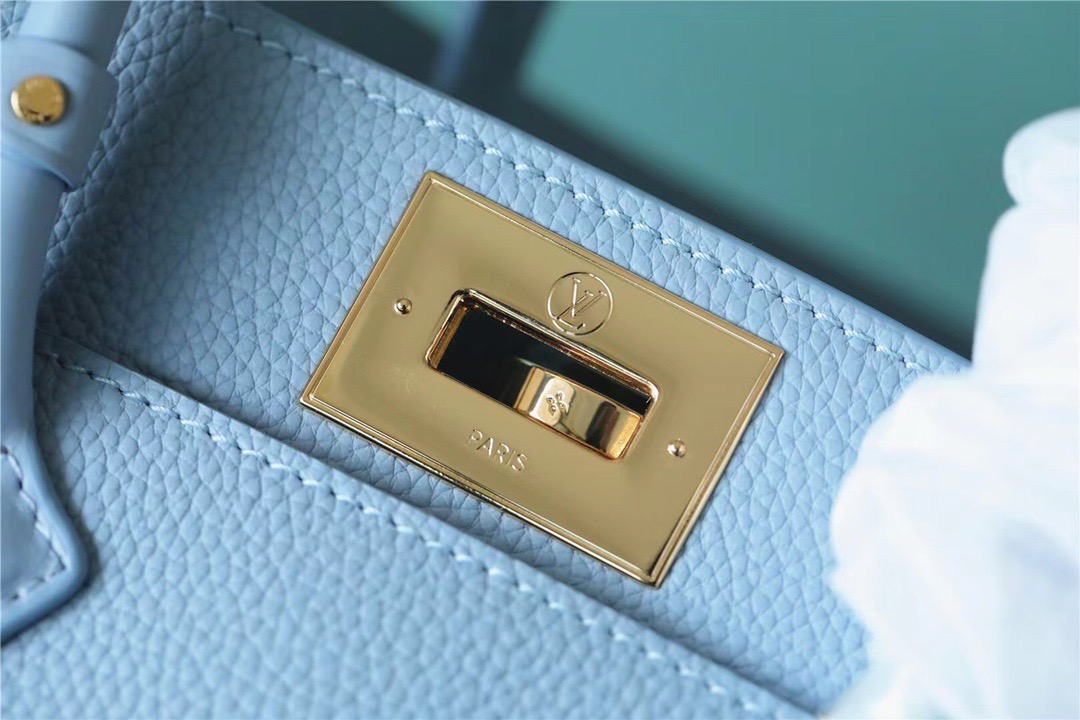 Louis Vuitton On My Side PM Mahina Bleu Nuage Blue For Women, Women’s Handbags, Shoulder And Crossbody Bags 25cm/9.8in