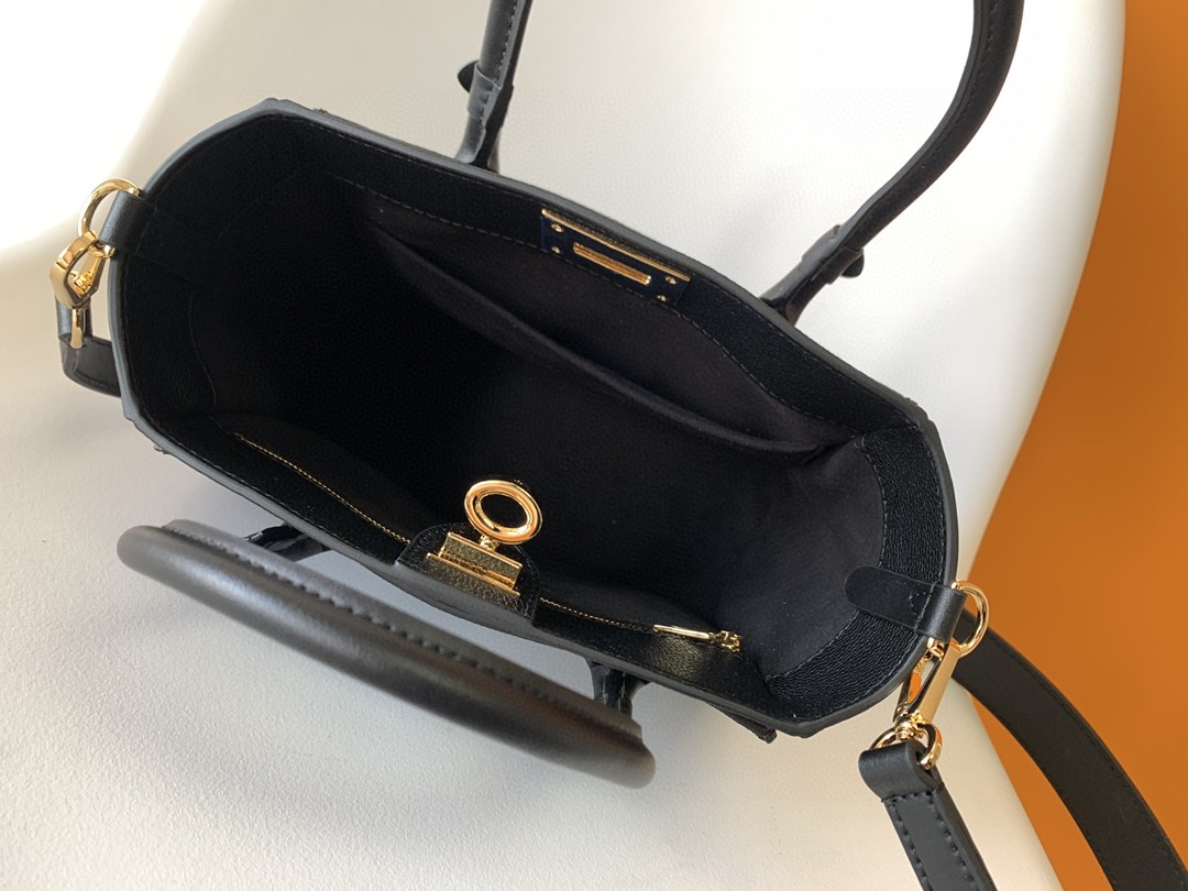 Louis Vuitton On My Side PM Tote Bag Monogram Canvas Black For Women, Women’s Handbags, Shoulder Bags 9.8in/25cm