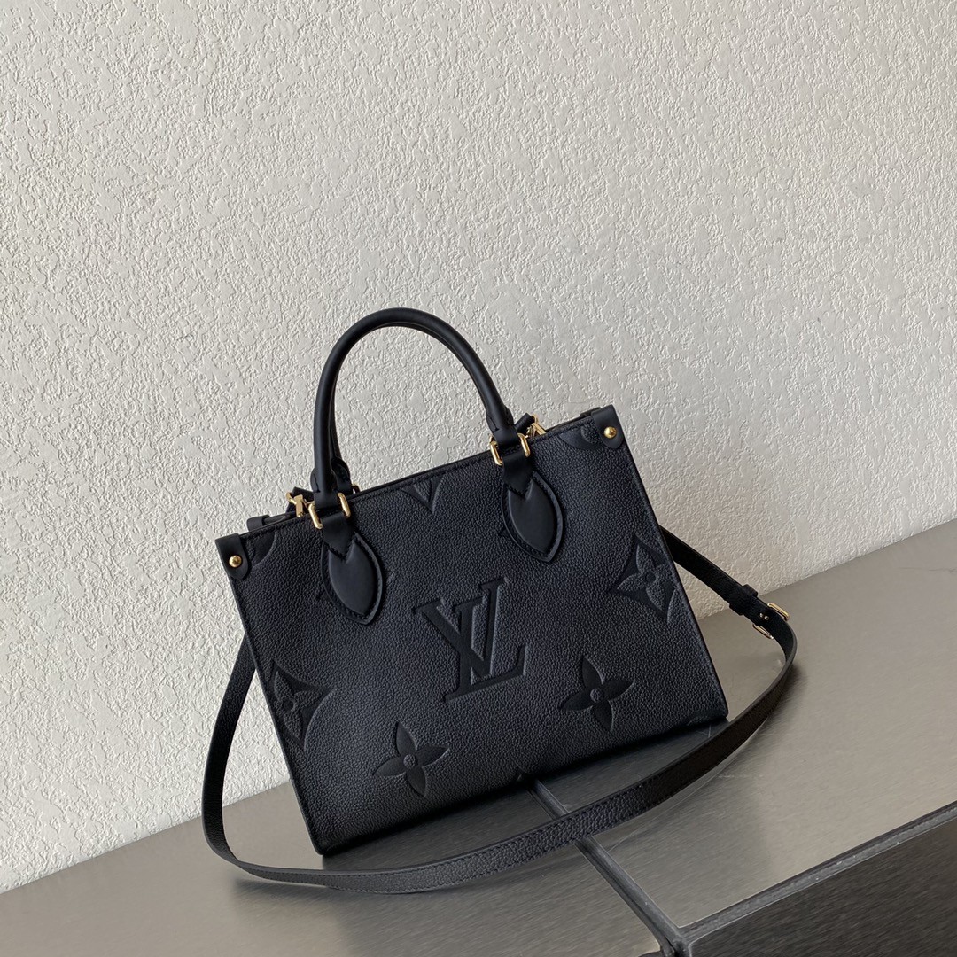 Louis Vuitton On The Go PM Bag Monogram Empreinte 9.8in/25cm Black
