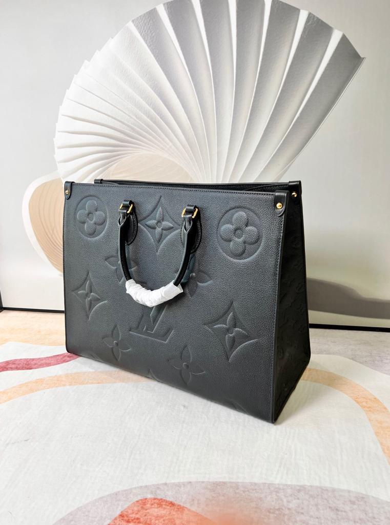 Louis Vuitton Onthego GM Monogram Empreinte Tote Bag Black For Women 41cm
