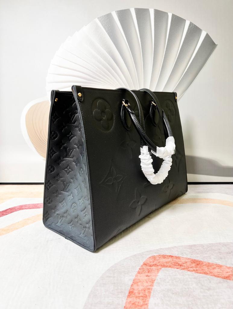 Louis Vuitton Onthego GM Monogram Empreinte Tote Bag Black For Women 41cm