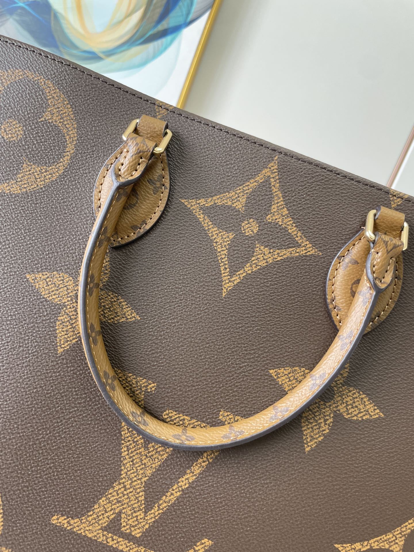 Louis Vuitton OnTheGo GM Tote Bag Monogram And Monogram Reverse Canvas For Women, Women’s Handbags 16.1in/41cm