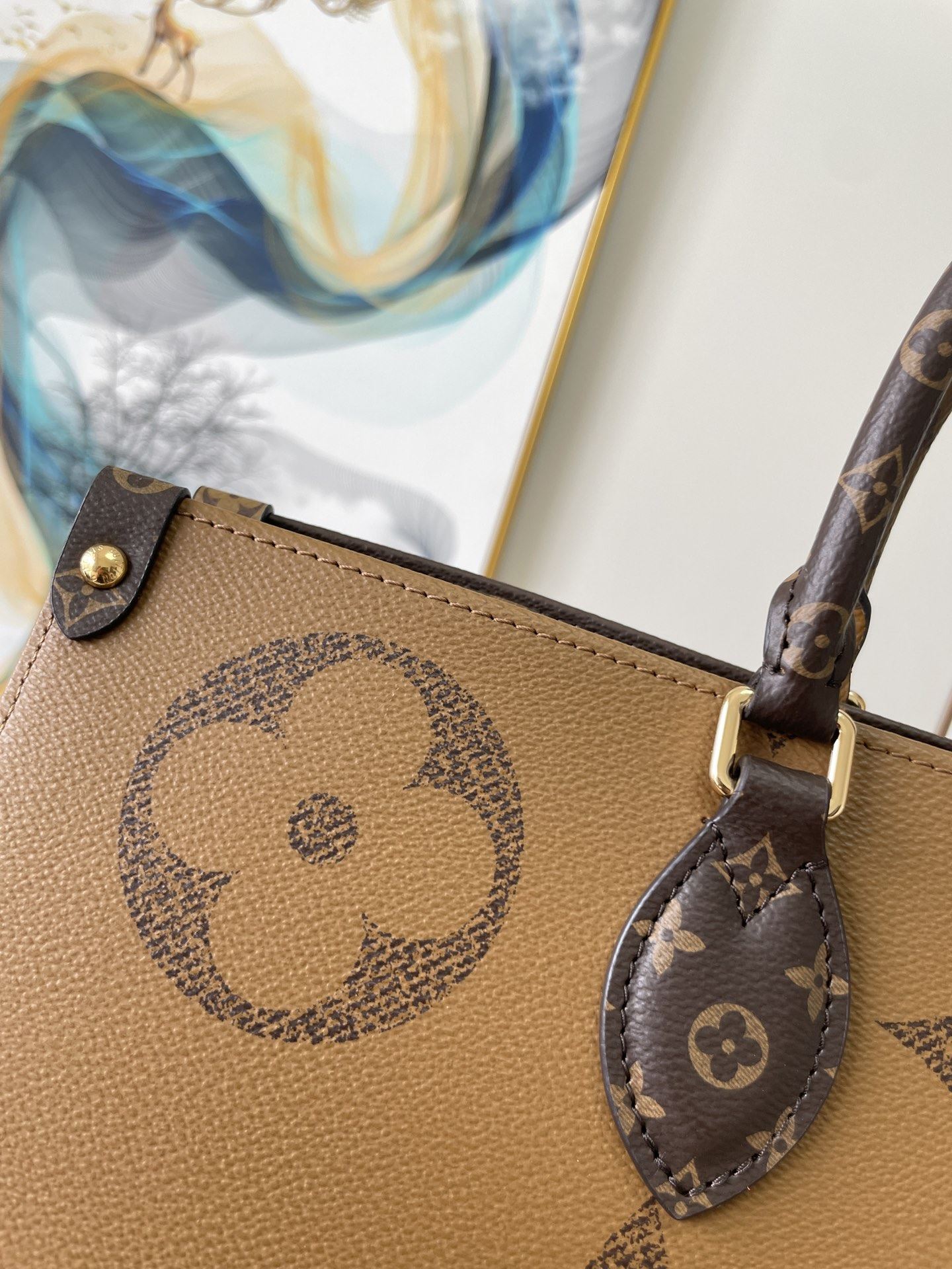 Louis Vuitton OnTheGo GM Tote Bag Monogram And Monogram Reverse Canvas For Women, Women’s Handbags 16.1in/41cm