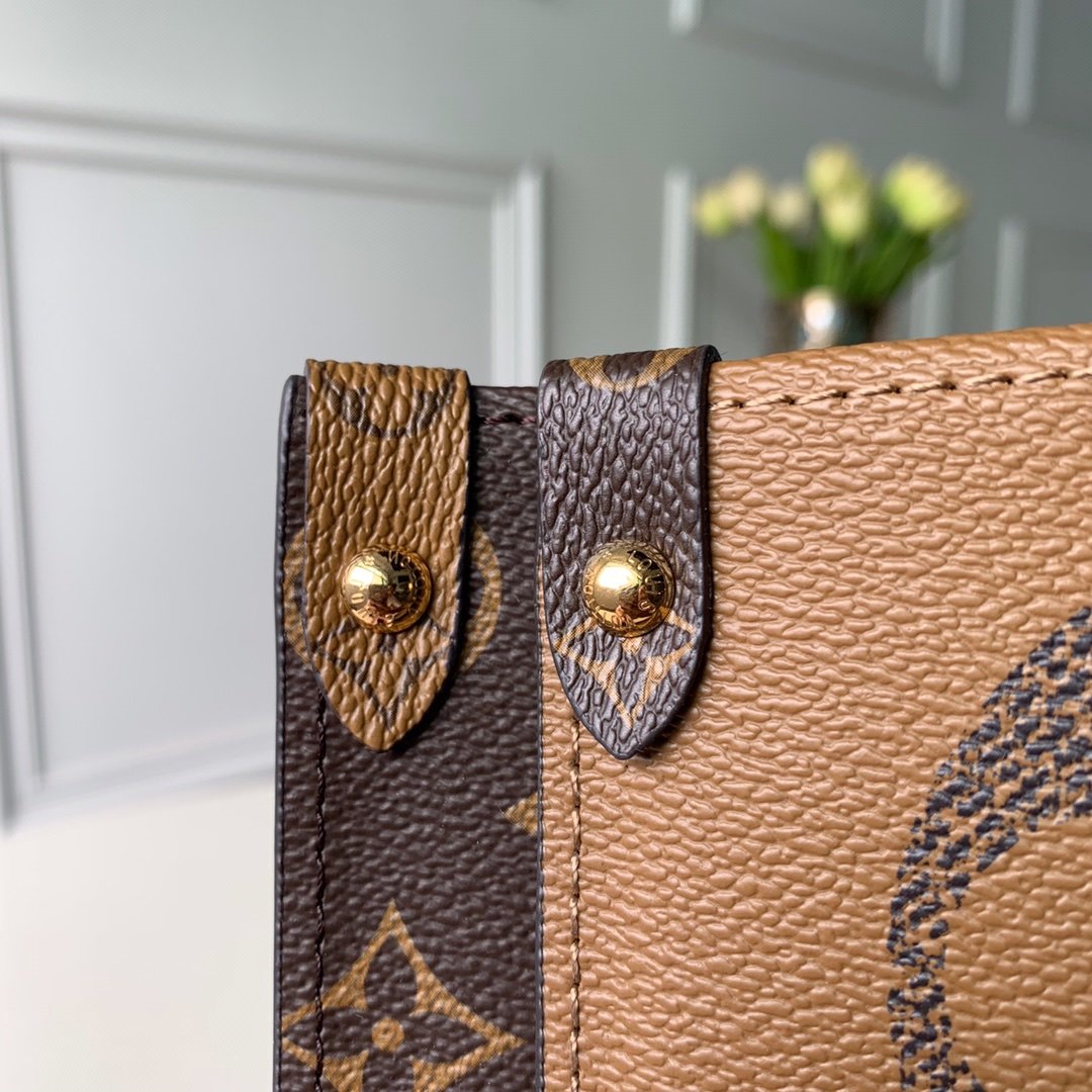 Louis Vuitton OnTheGo MM Monogram And Monogram Reverse Canvas For Women, Women’s Handbags, Shoulder Bags 13.8in/35cm