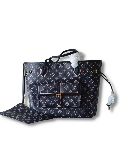 Louis Vuitton OnTheGo MM Monogram Canvas Black For Women 13.8in/35cm