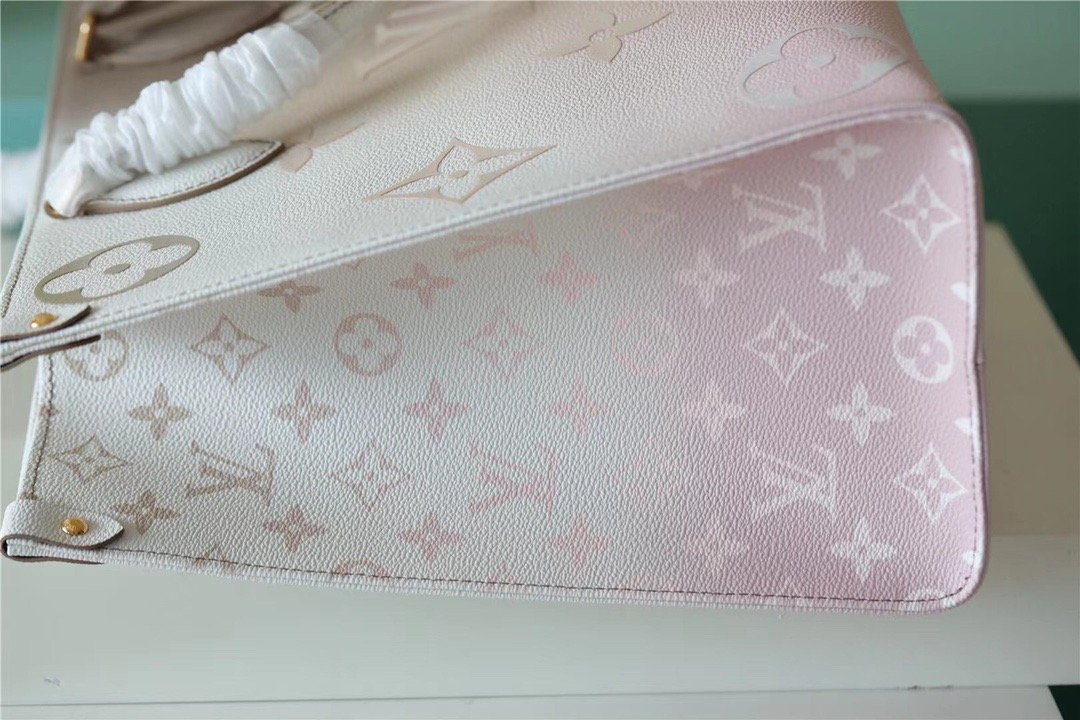 Louis Vuitton Onthego MM Tote Bag In Monogram Canvas Sunset Kaki For Women 13.8in/35cm