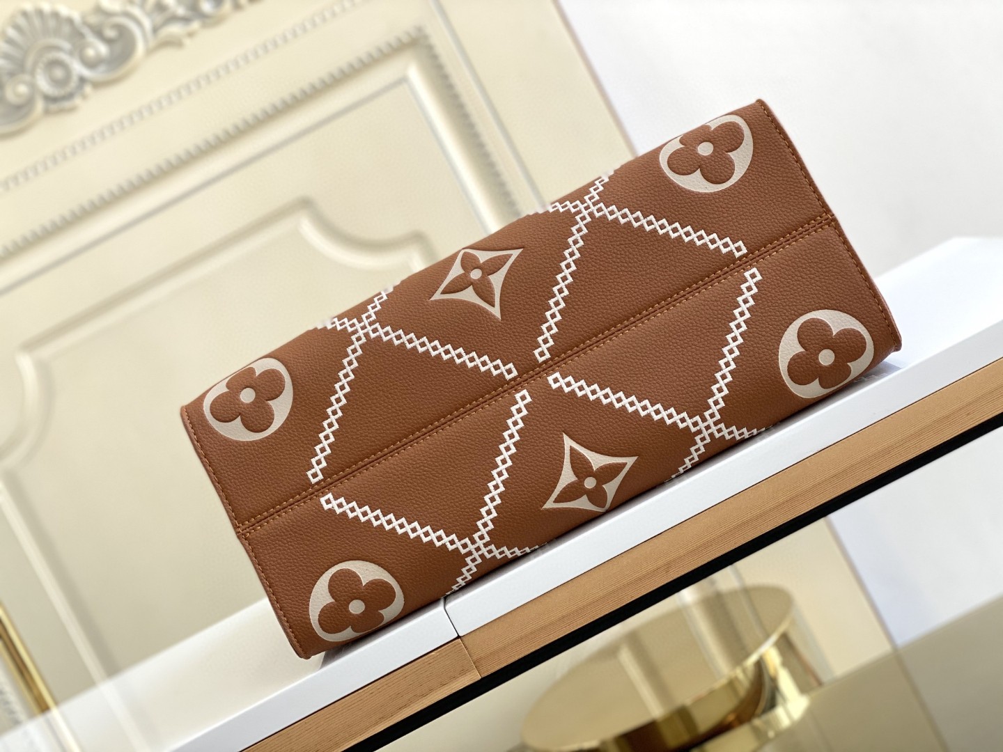 Louis Vuitton Onthego MM Tote Bag Monogram Empreinte Arizona Brown For Women, Women Handbags, Shoulder Bags And Crossbody Bags 13.8in/35cm