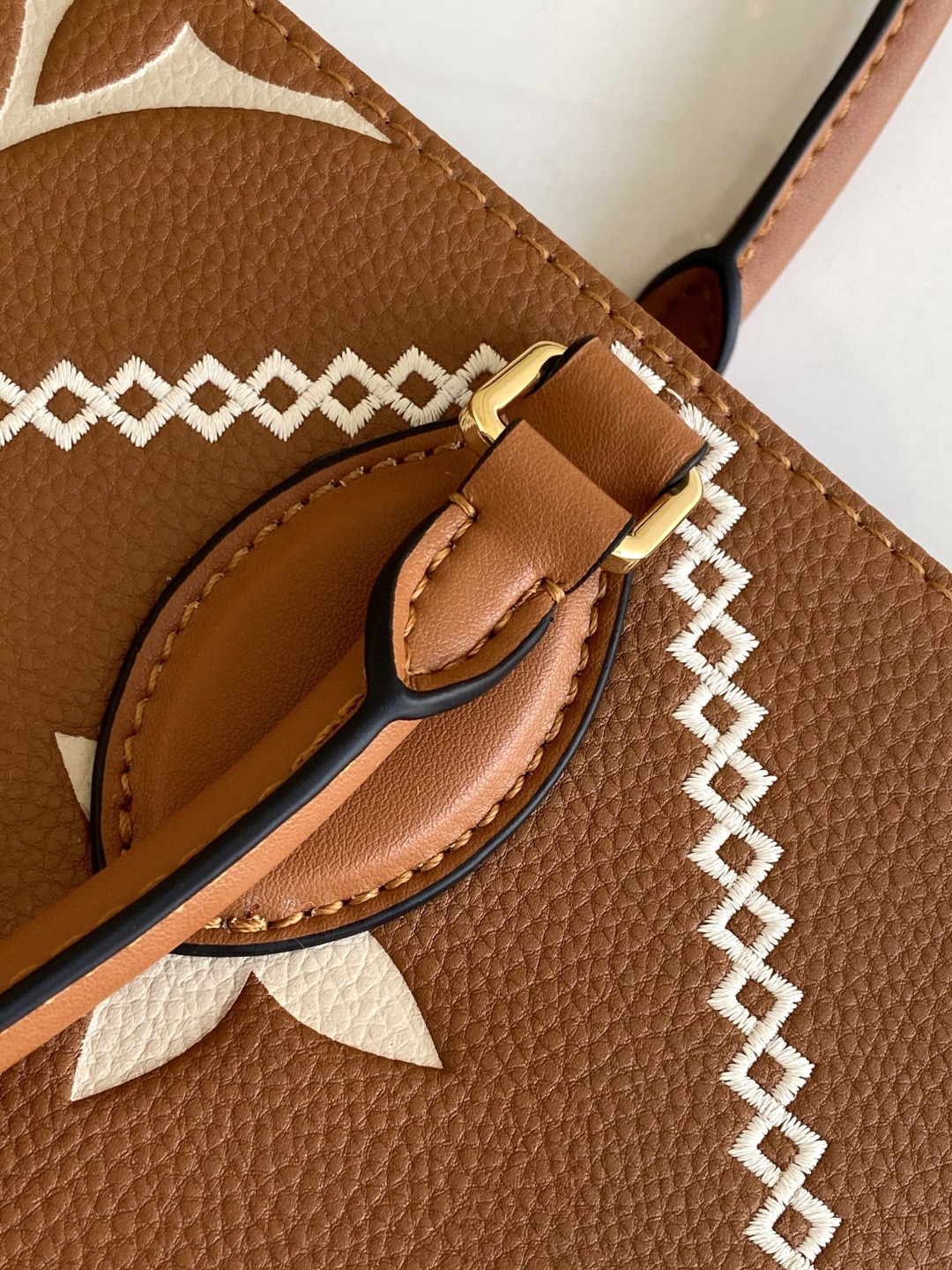 Louis Vuitton Onthego MM Tote Bag Monogram Empreinte Arizona Brown For Women, Women Handbags, Shoulder Bags And Crossbody Bags 13.8in/35cm